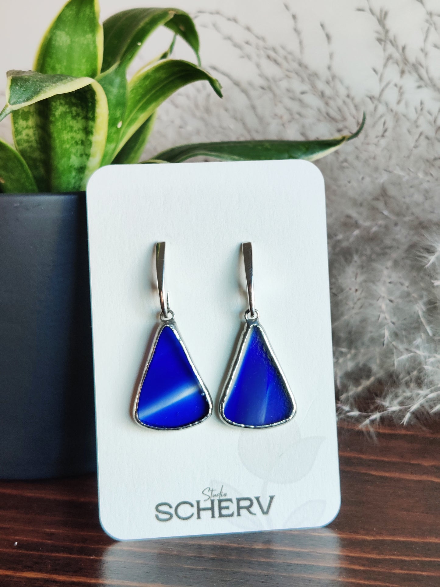 Oorbellen – cobalt