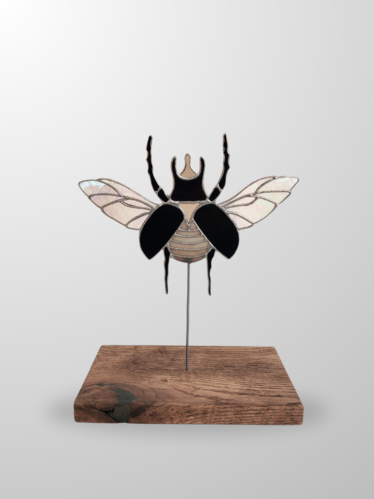 Kever op houten standaard